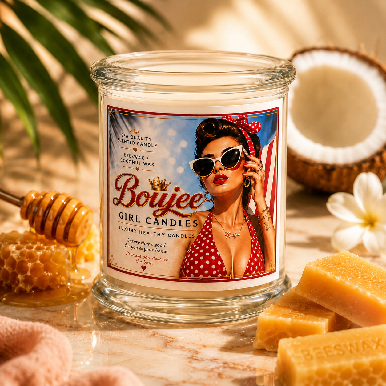 Boujee Girl Signature Candle in premium glass jar