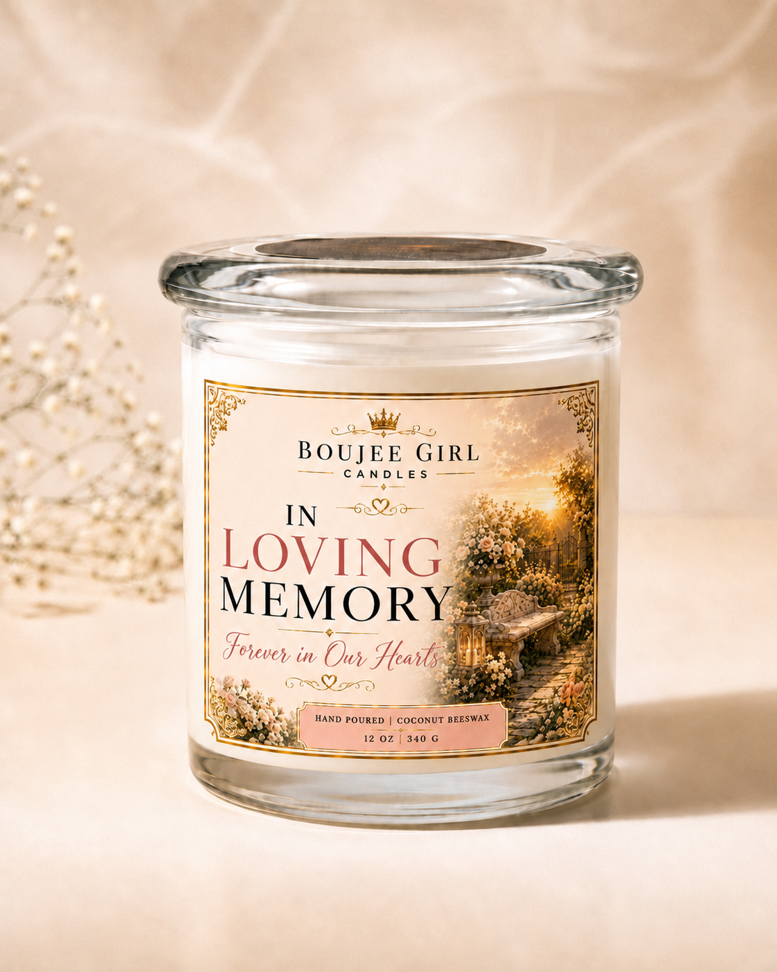 In Loving Memory Candle | Forever in Our Hearts Sympathy Gift