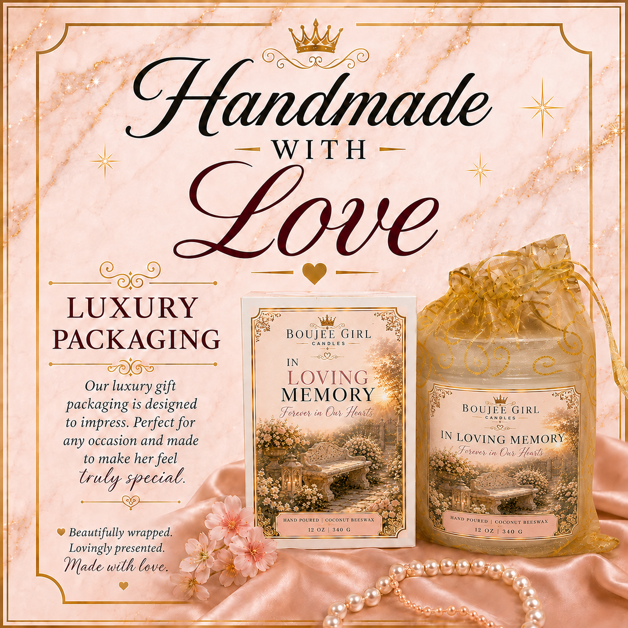 In Loving Memory Candle | Forever in Our Hearts Sympathy Gift