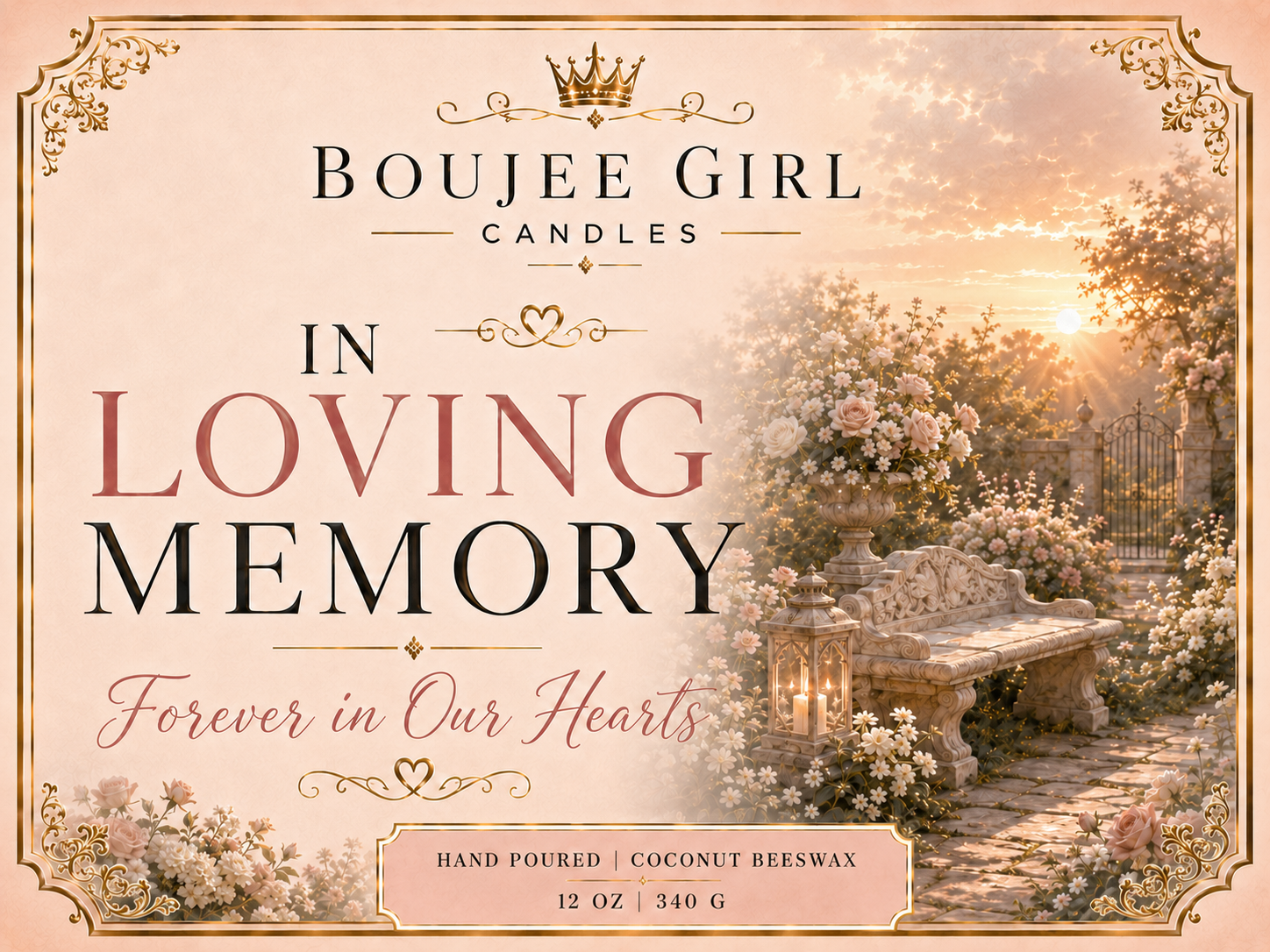 In Loving Memory Candle | Forever in Our Hearts Sympathy Gift