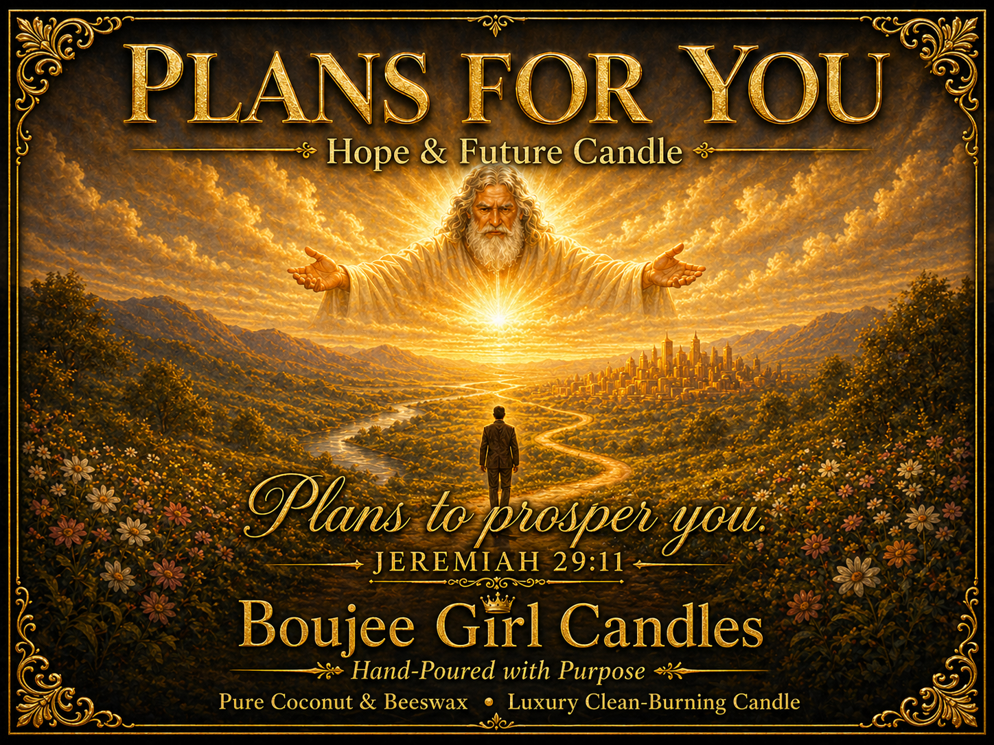 Plans for You Jeremiah 29:11 Scripture Candle | 12 oz Coconut + Beeswax