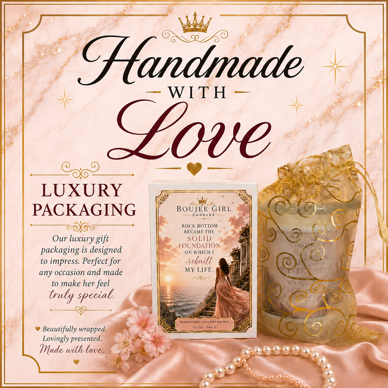 Rock Bottom, Solid Foundation Candle | 12 oz Coconut + Beeswax